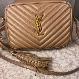 Yves Saint Laurent Beige Camera Crossbody Bag